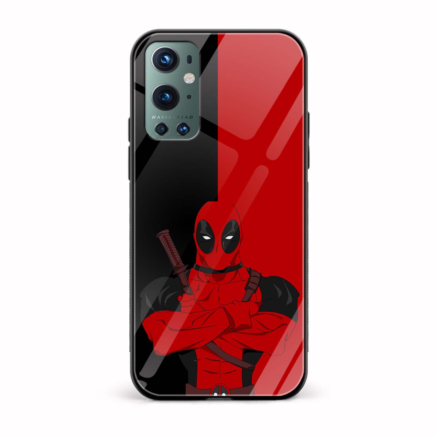 Deadpool Printed Glass Back Phone Case Deadpool Printed Glass Back Phone Case - Image 1