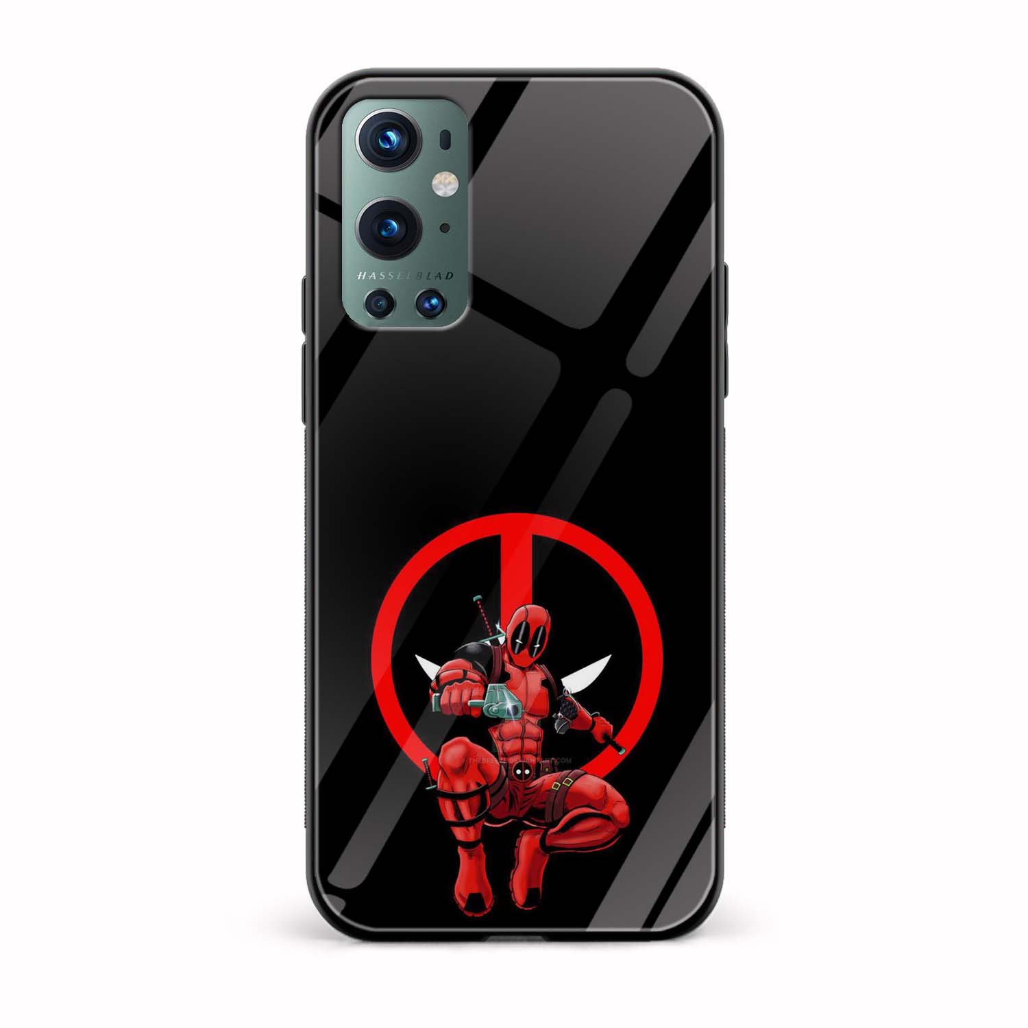 Deadpool Printed Glass Back Phone Case Deadpool Printed Glass Back Phone Case - Image 1