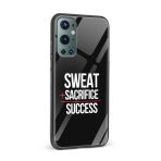 Sweat Plus Sacrifice Printed Glass Back Phone Case - Image 2