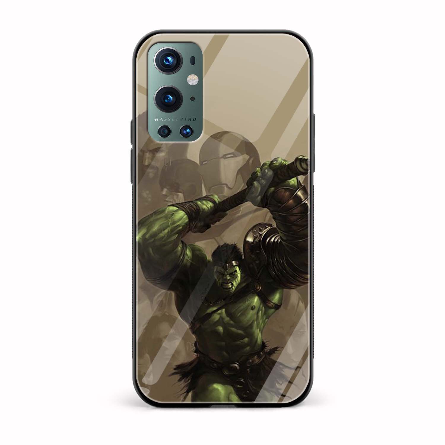 Hulk Printed Glass Back Phone Case Hulk Printed Glass Back Phone Case - Image 1