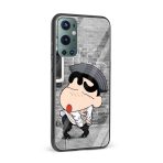 Shinchan Printed Glass Back Phone Case - Image 2