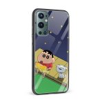 Shinchan Printed Glass Back Phone Case - Image 2