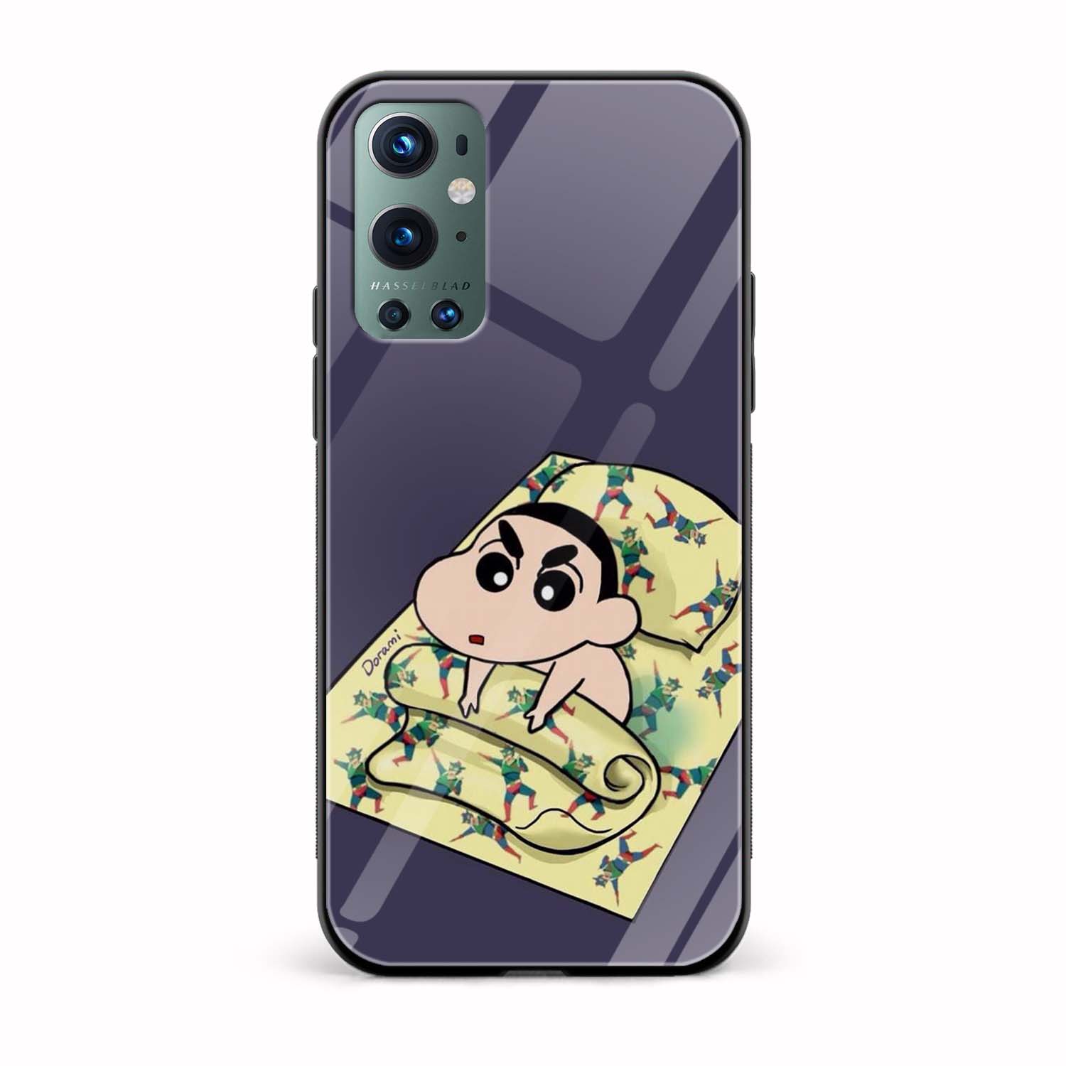 Shinchan Printed Glass Back Phone Case Shinchan Printed Glass Back Phone Case - Image 1