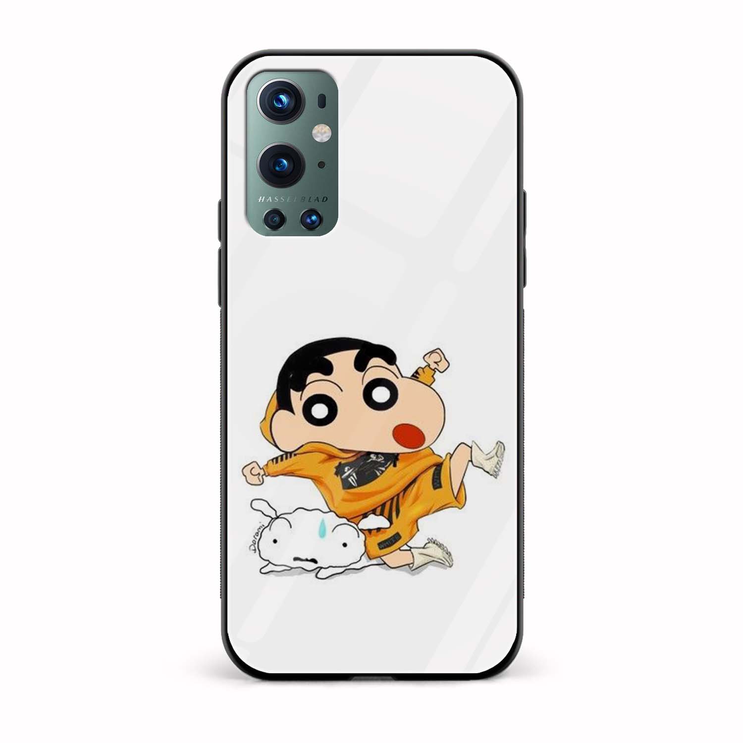 Shinchan Printed Glass Back Phone Case Shinchan Printed Glass Back Phone Case - Image 1