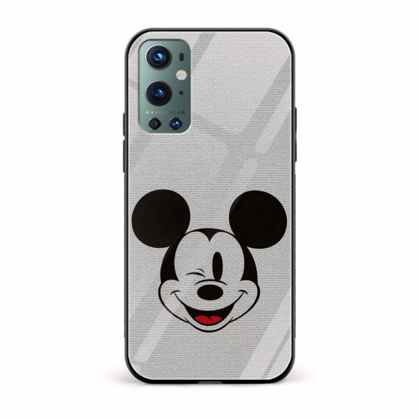 Mickey Mouse Printed Glass Back Phone Case