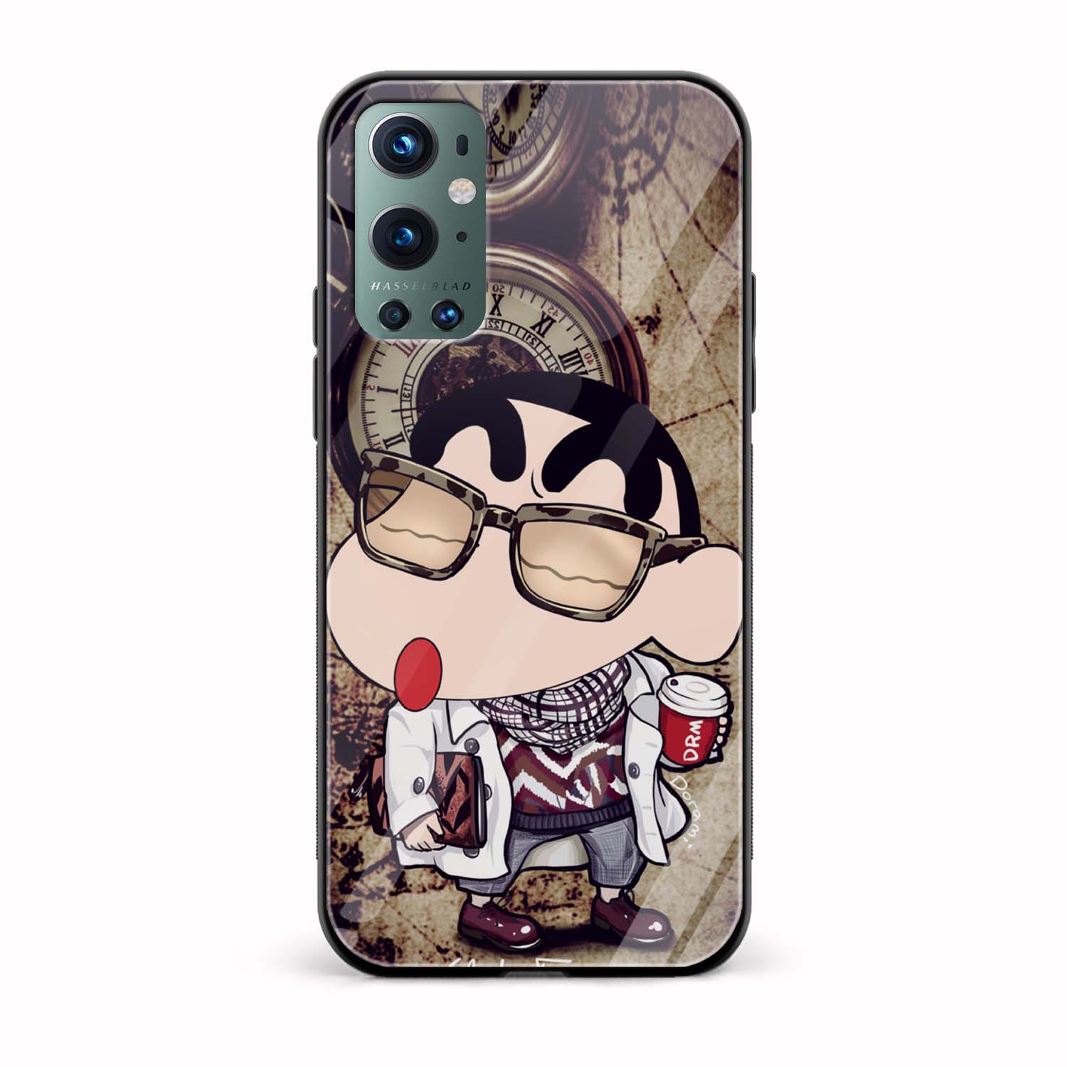 Shinchan Printed Glass Back Phone Case Shinchan Printed Glass Back Phone Case - Image 1