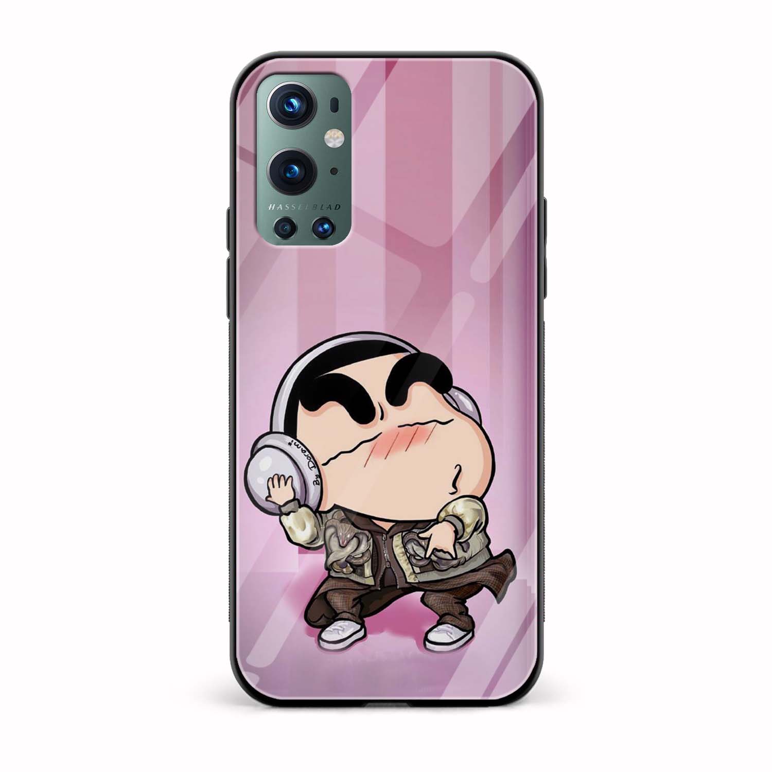 Shinchan Printed Glass Back Phone Case Shinchan Printed Glass Back Phone Case - Image 1