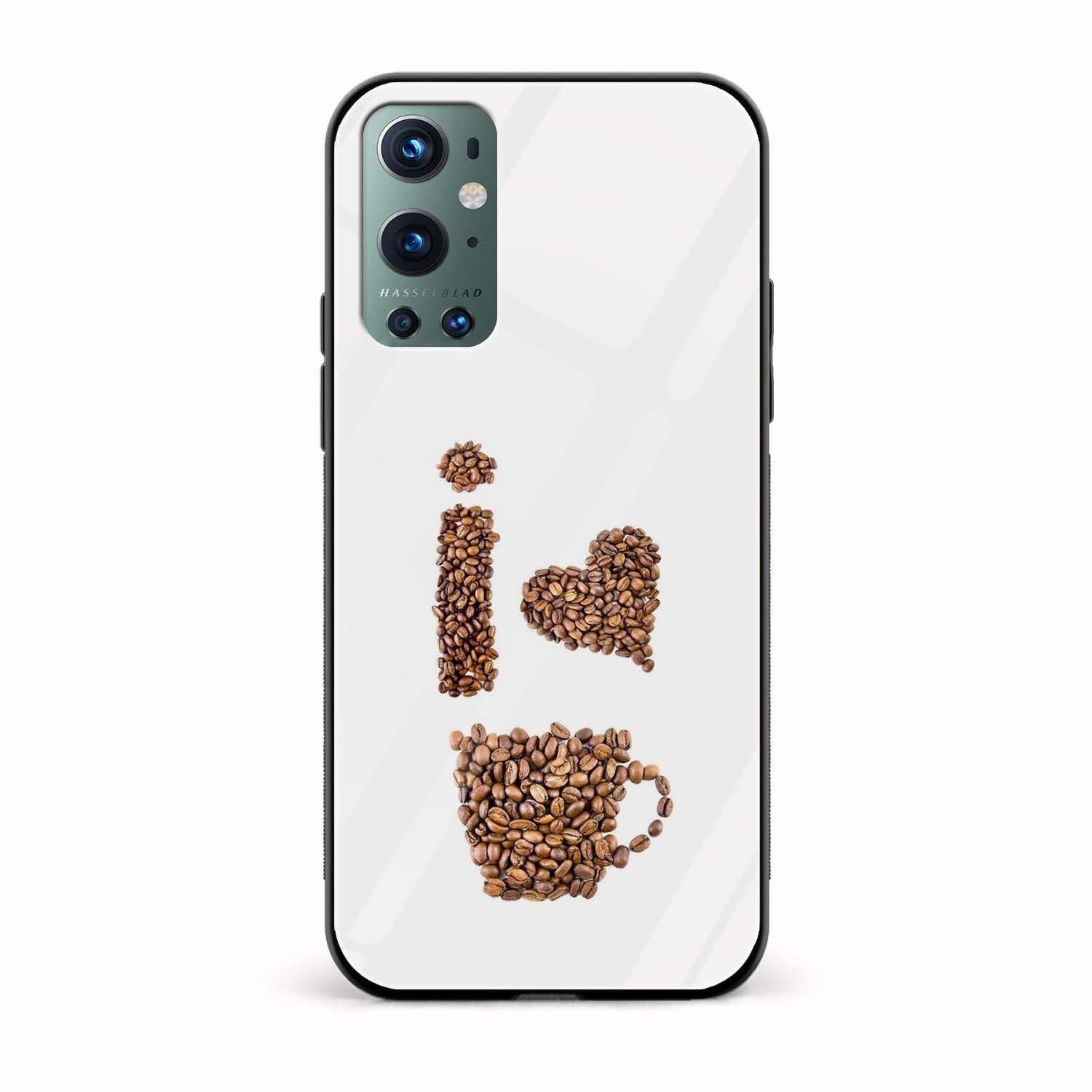 I Love Coffee Printed Glass Back Phone Case I Love Coffee Printed Glass Back Phone Case - Image 1