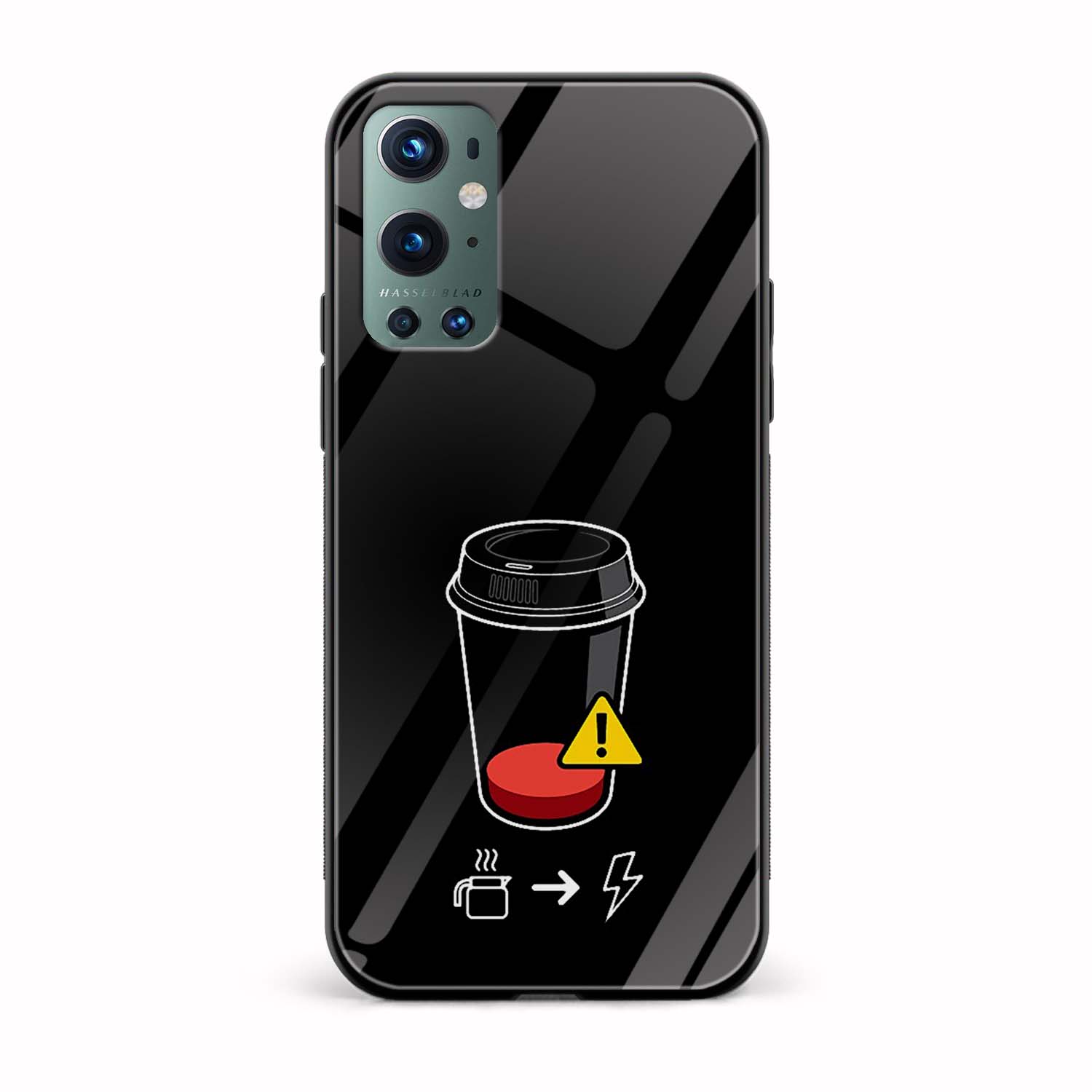Coffee Battery Meter Printed Glass Back Phone Case Coffee Battery Meter Printed Glass Back Phone Case - Image 1
