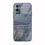 Denim Printed Glass Back Phone Case