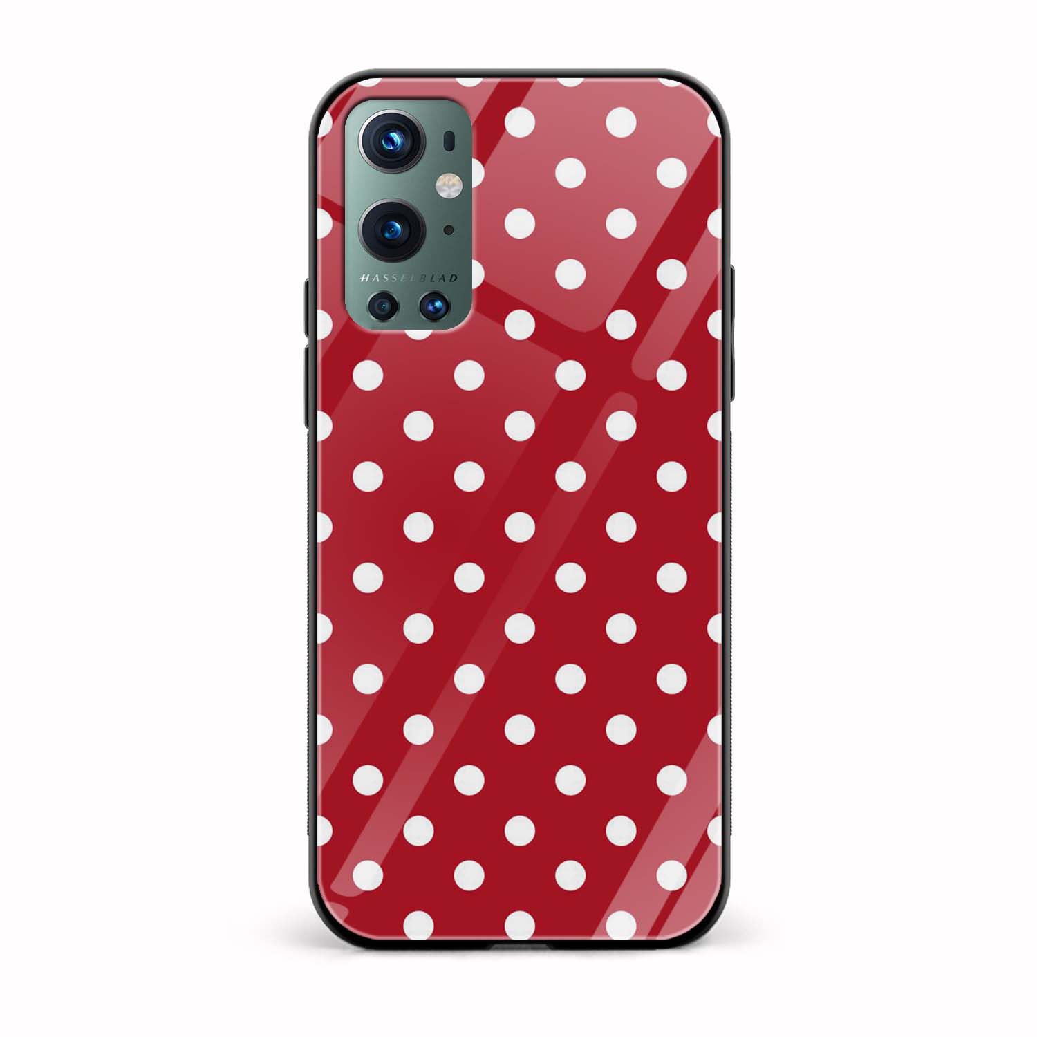 Feminine - Polka Dot Printed Glass Back Phone Case Feminine - Polka Dot Printed Glass Back Phone Case - Image 1