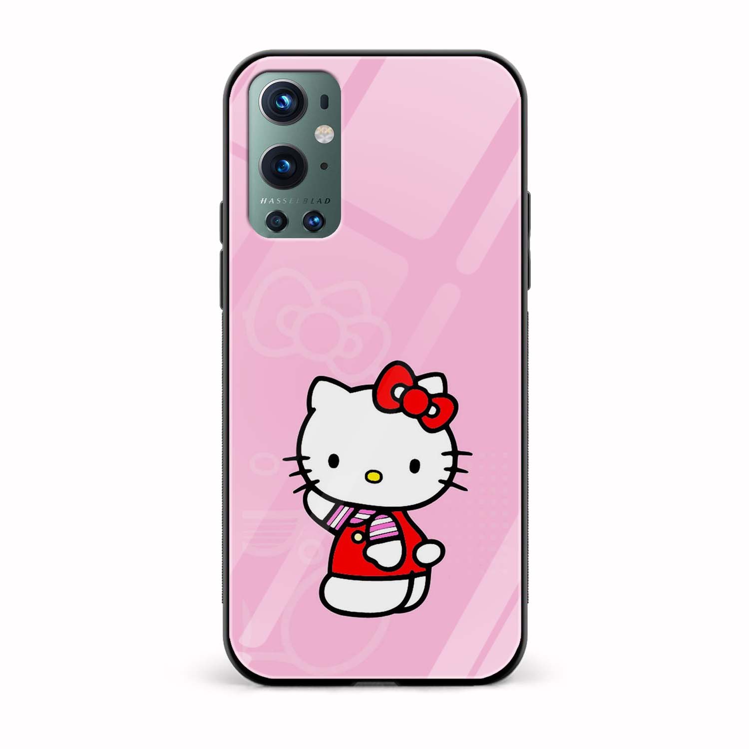 Feminine - Hello Kitty Printed Glass Back Phone Case Feminine - Hello Kitty Printed Glass Back Phone Case - Image 1