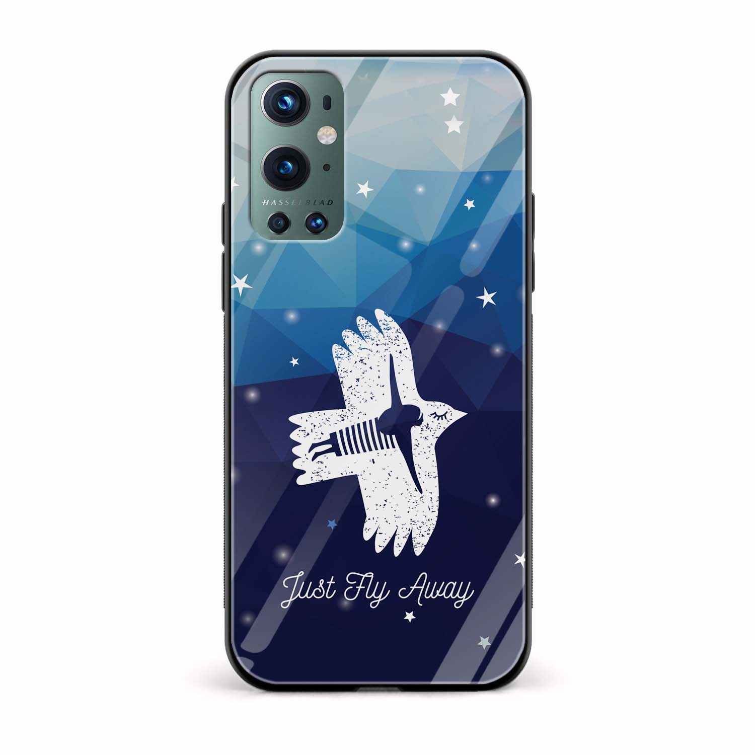 Feminine - Just Fly Away Printed Glass Back Phone Case Feminine - Just Fly Away Printed Glass Back Phone Case - Image 1