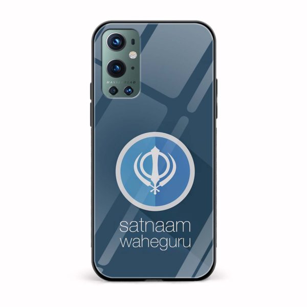 Satnam Waheguru Printed Glass Back Phone Case
