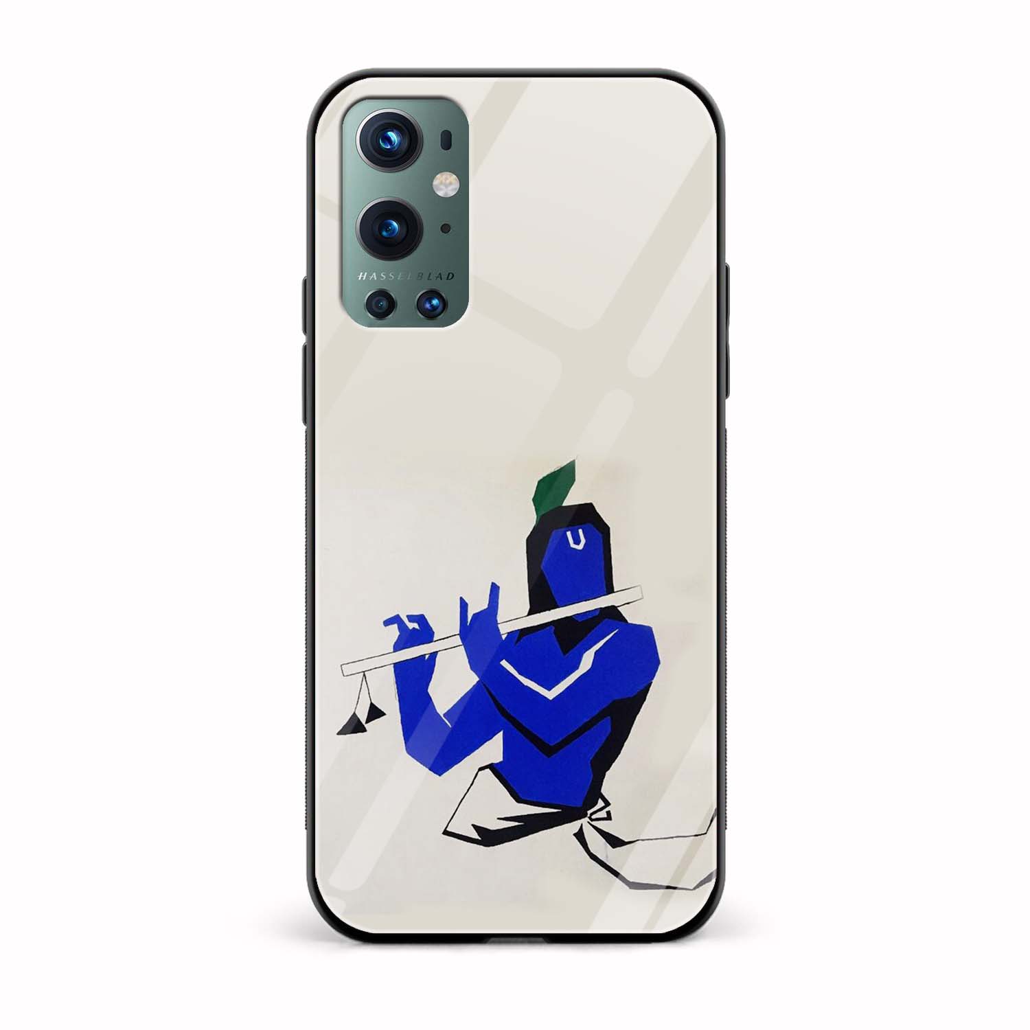 Lord Krishna Printed Glass Back Phone Case Lord Krishna Printed Glass Back Phone Case - Image 1