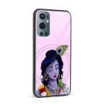 Lord Krishna Printed Glass Back Phone Case - Image 2