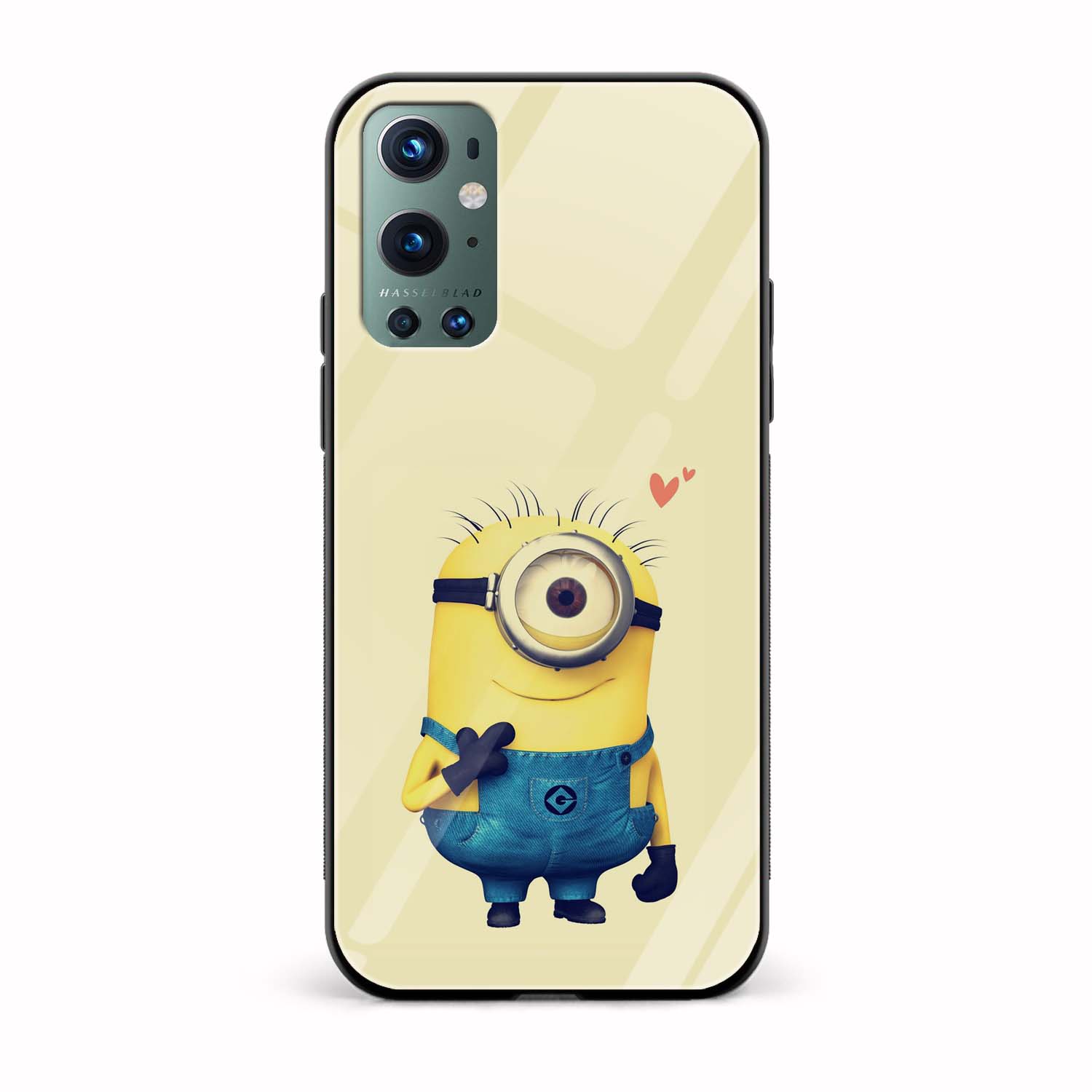 Minion Printed Glass Back Phone Case Minion Printed Glass Back Phone Case - Image 1