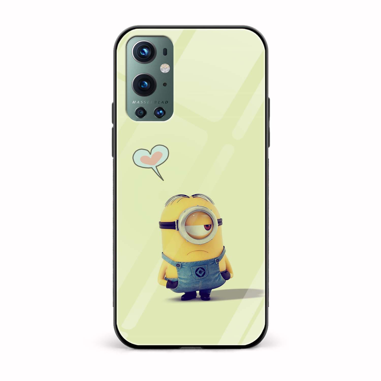 Minion Printed Glass Back Phone Case Minion Printed Glass Back Phone Case - Image 1