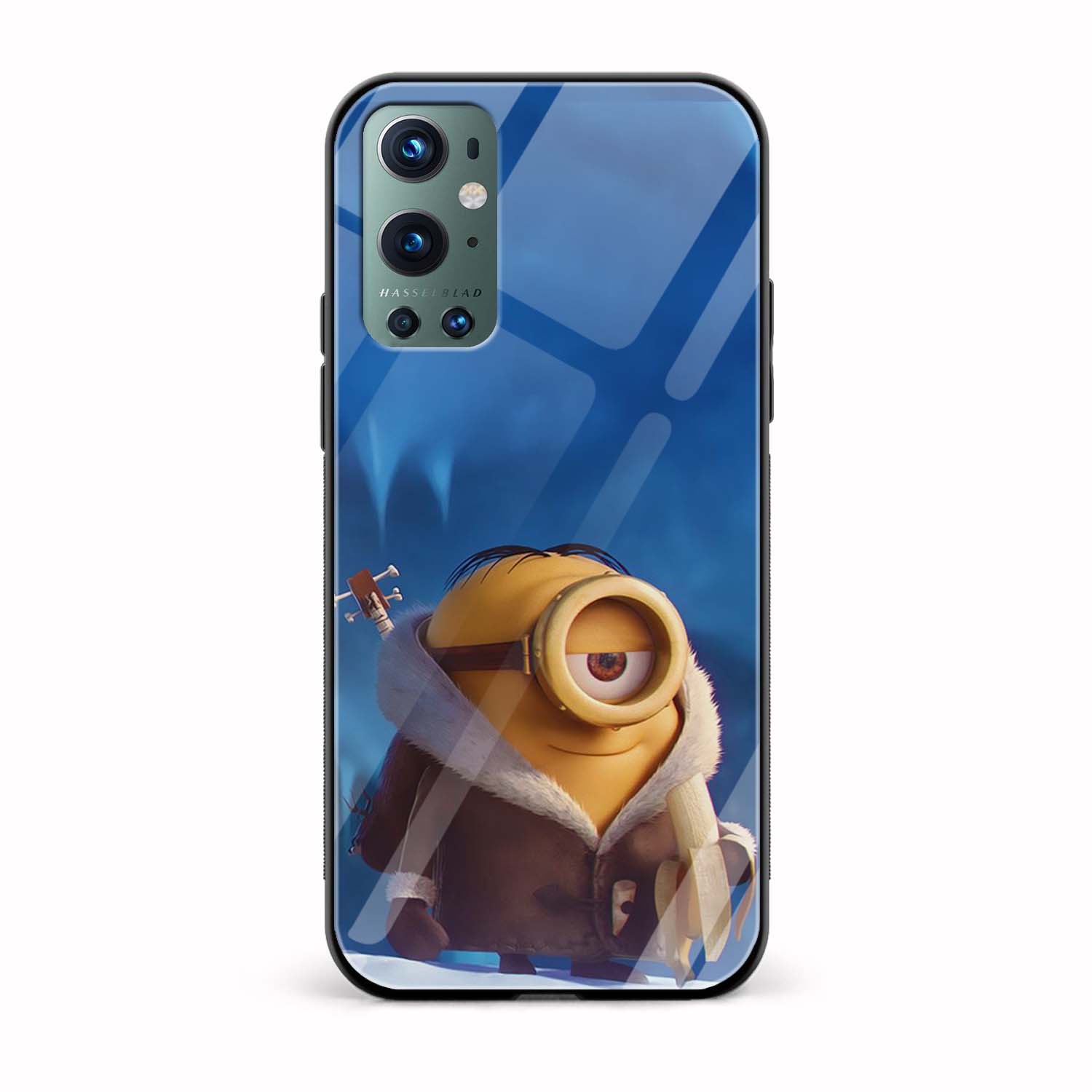 Minion Printed Glass Back Phone Case Minion Printed Glass Back Phone Case - Image 1