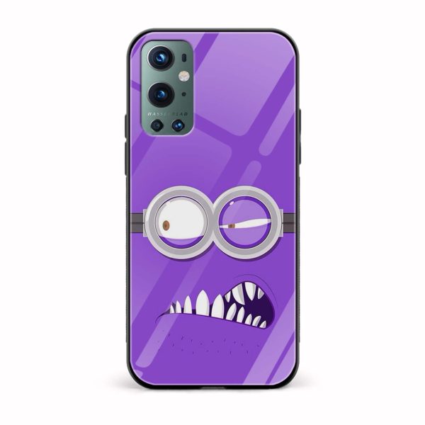 Minion Printed Glass Back Phone Case