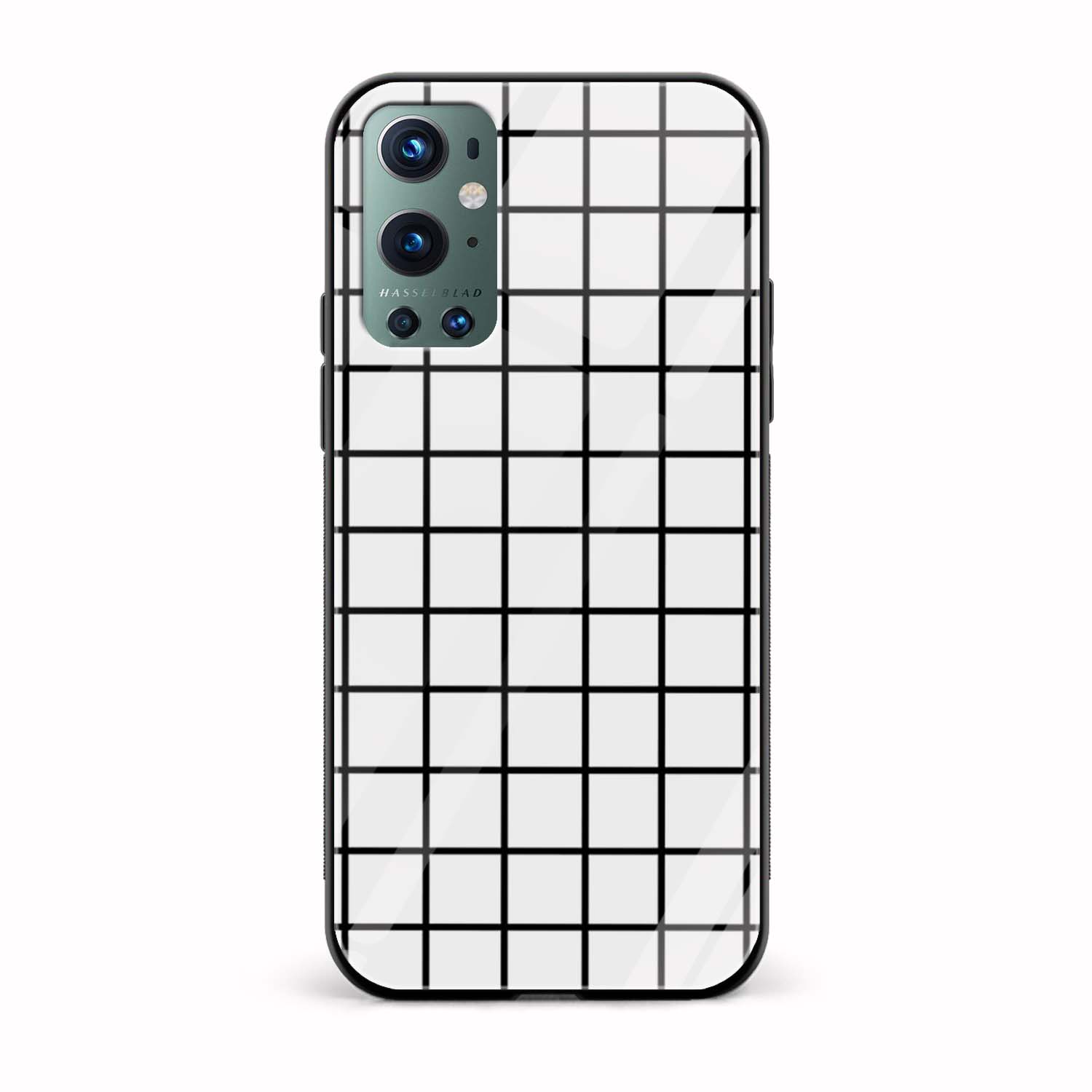 Black and White Printed Glass Back Phone Case Black and White Printed Glass Back Phone Case - Image 1