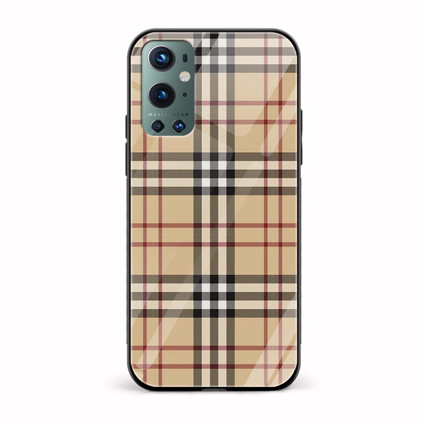 Checks Printed Glass Back Phone Case Checks Printed Glass Back Phone Case - Image 1