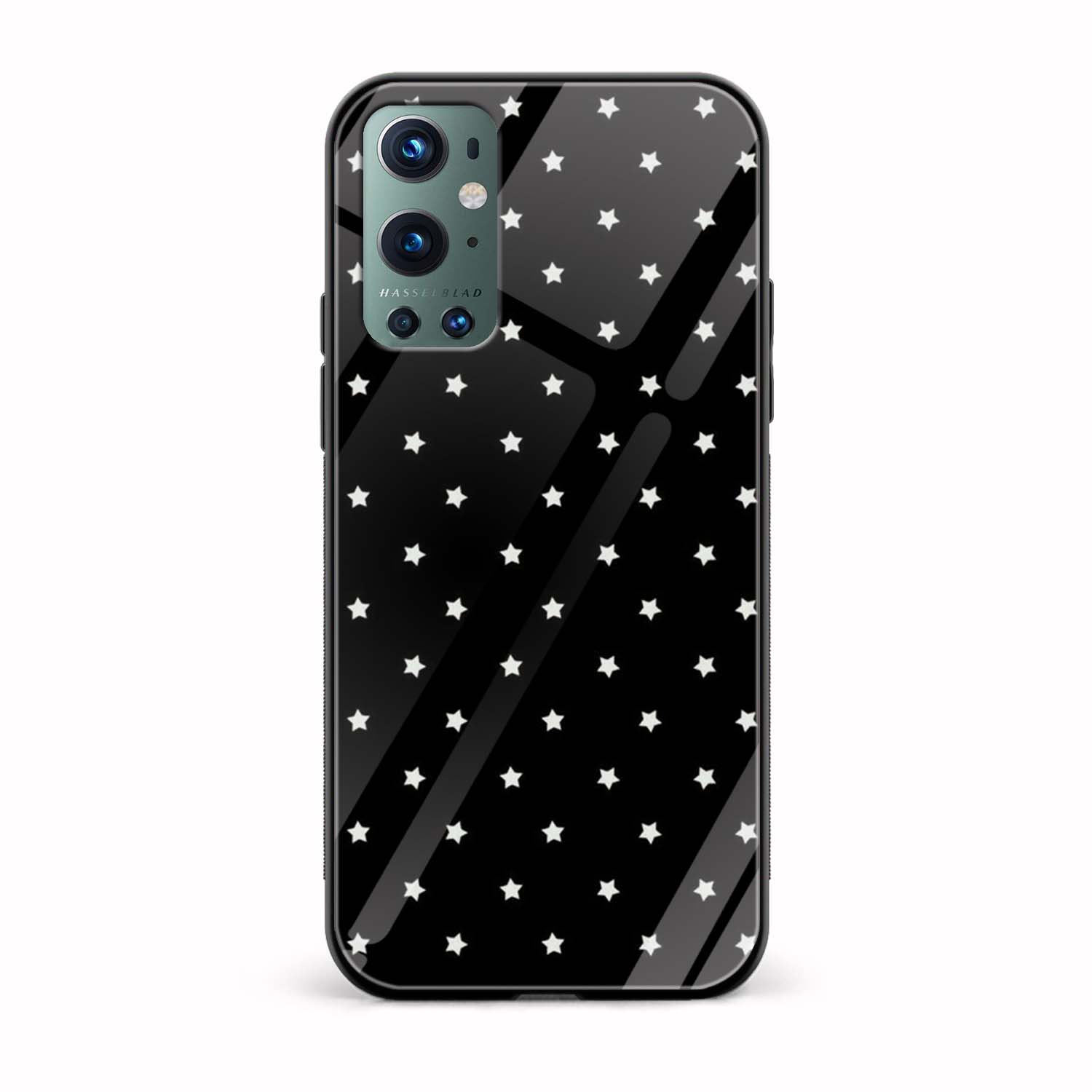 Black and White Printed Glass Back Phone Case Black and White Printed Glass Back Phone Case - Image 1