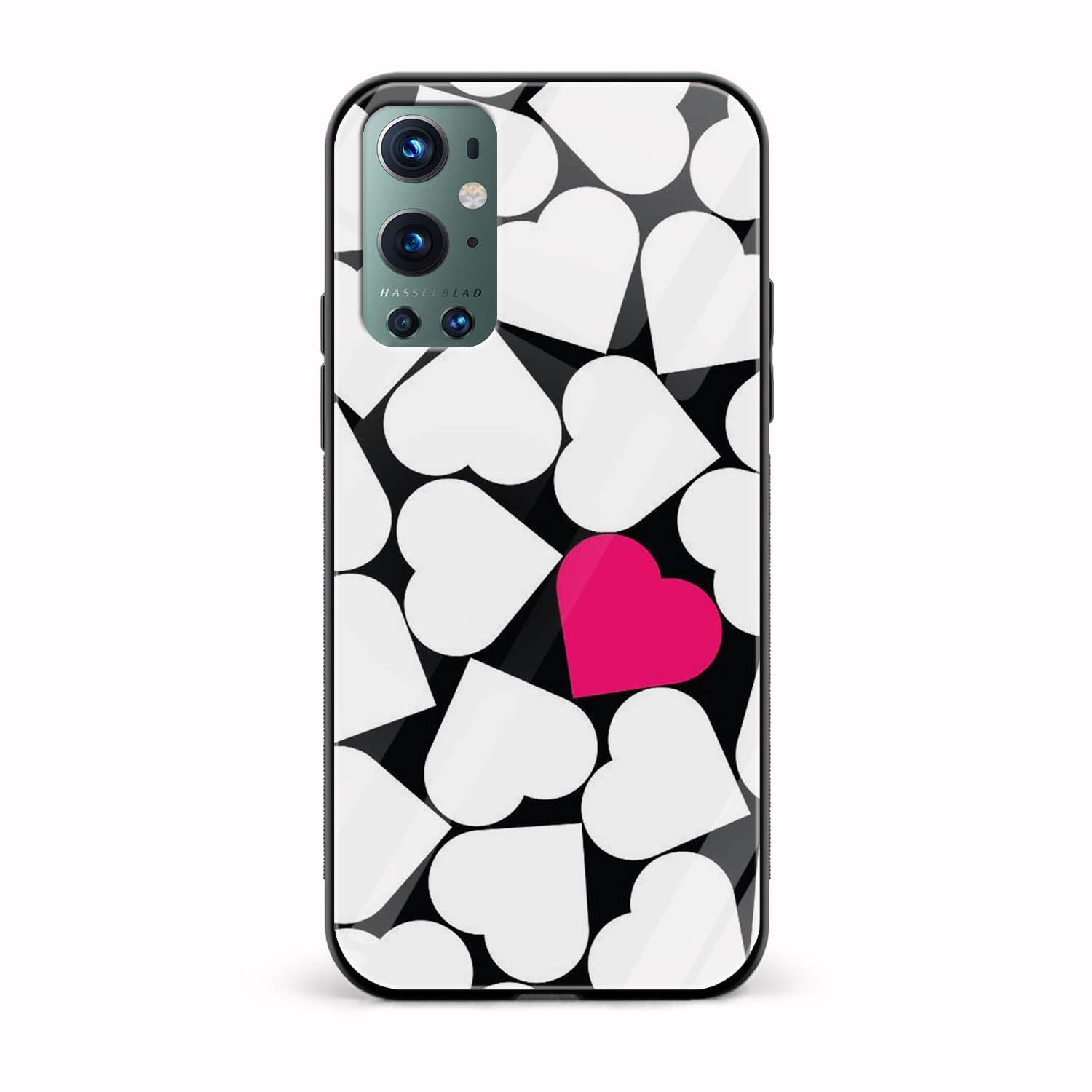 Black and White Printed Glass Back Phone Case Black and White Printed Glass Back Phone Case - Image 1