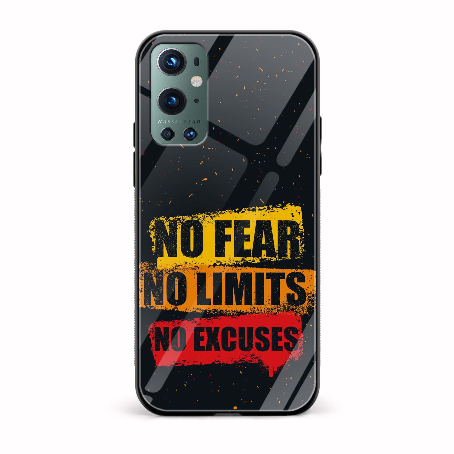 Typography Printed Glass Back Phone Case Typography Printed Glass Back Phone Case - Image 1