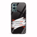 Typography Printed Glass Back Phone Case