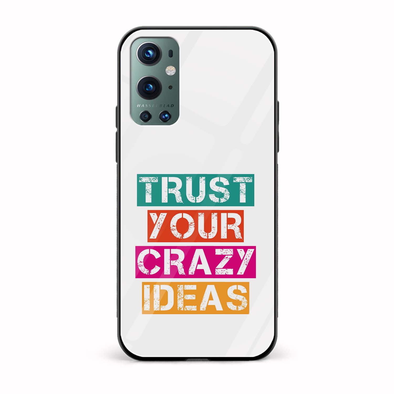 Typography Printed Glass Back Phone Case Typography Printed Glass Back Phone Case - Image 1