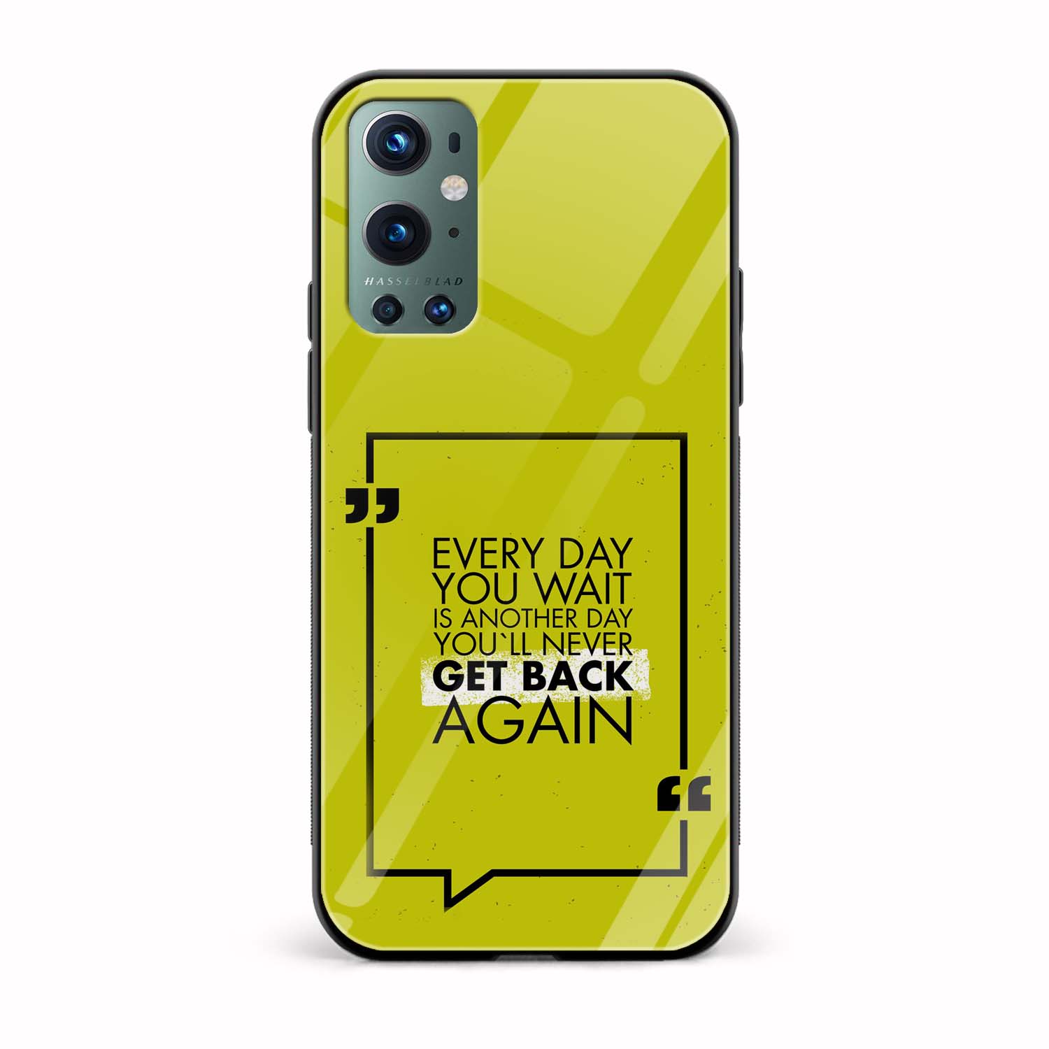 Typography- Get Back Again Printed Glass Back Phone Case Typography- Get Back Again Printed Glass Back Phone Case - Image 1