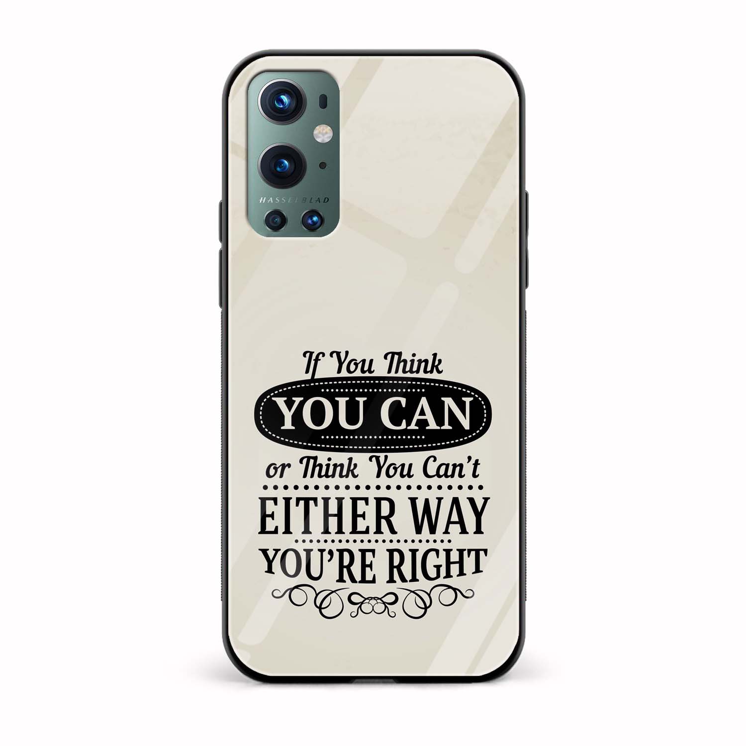 Typography Printed Glass Back Phone Case Typography Printed Glass Back Phone Case - Image 1