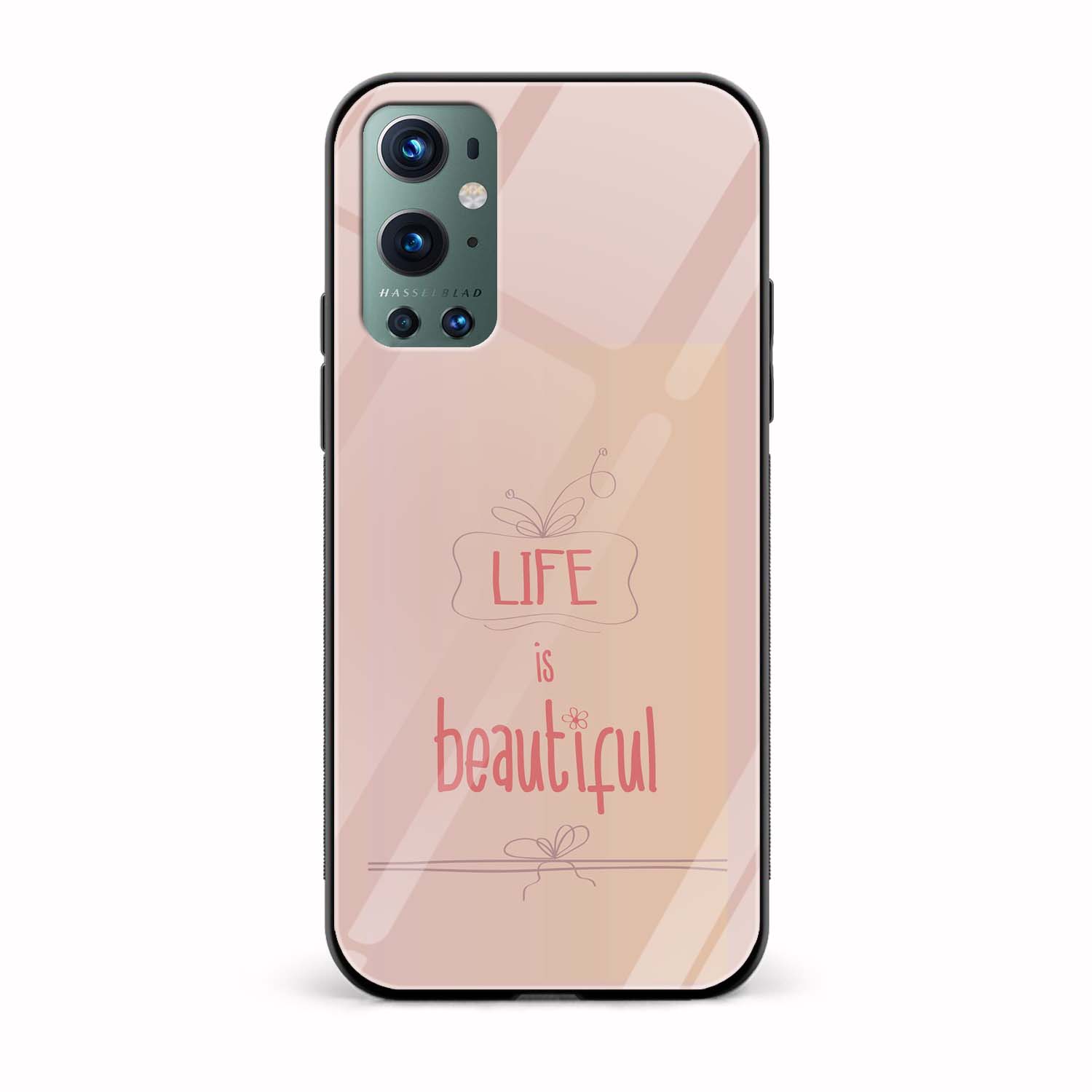 Typography Printed Glass Back Phone Case Typography Printed Glass Back Phone Case - Image 1