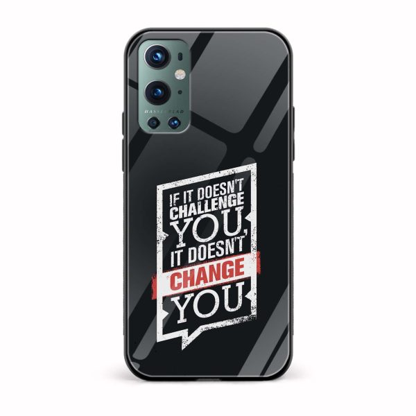 Typography Printed Glass Back Phone Case