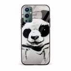 Panda Printed Glass Back Phone Case