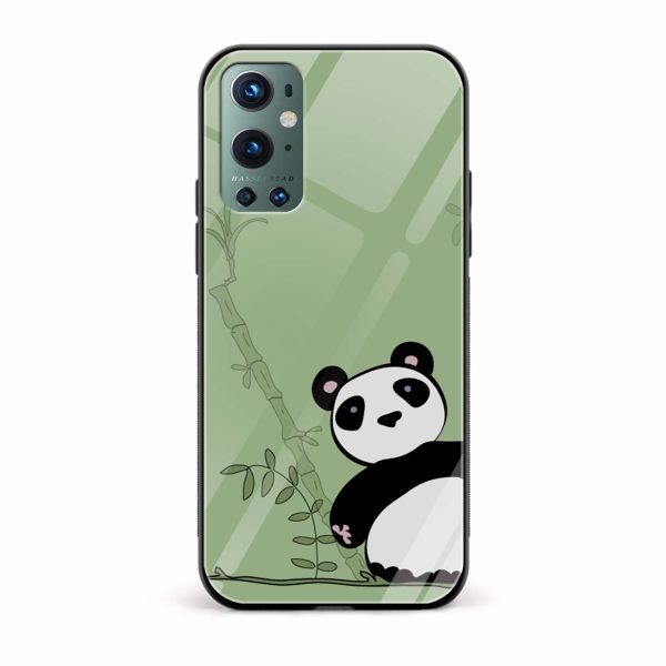 Panda Printed Glass Back Phone Case