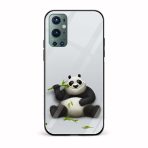 Panda Printed Glass Back Phone Case