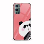 Panda Printed Glass Back Phone Case