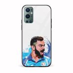Cricket - Virat Kohli Printed Glass Back Phone Case