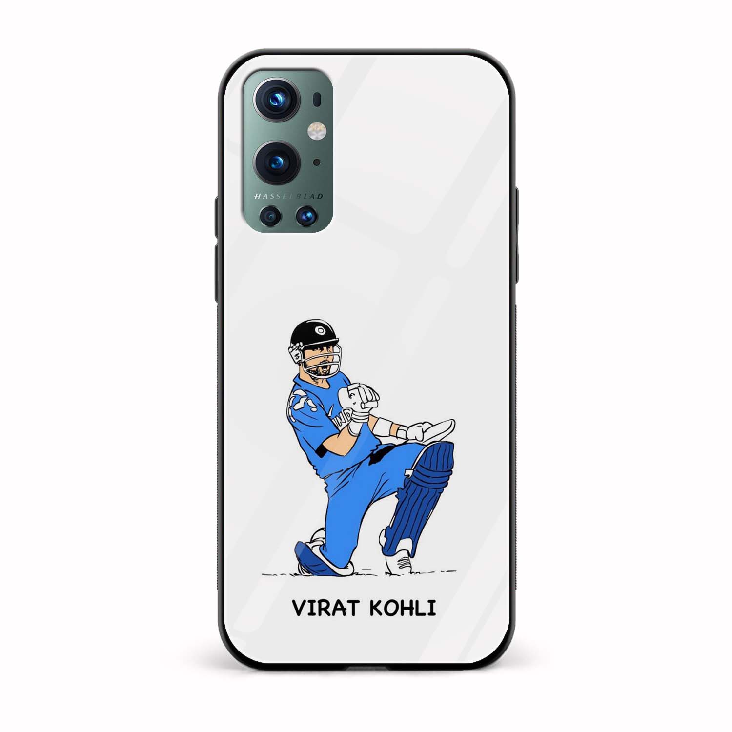 Cricket - Virat Kohli Printed Glass Back Phone Case Cricket - Virat Kohli Printed Glass Back Phone Case - Image 1