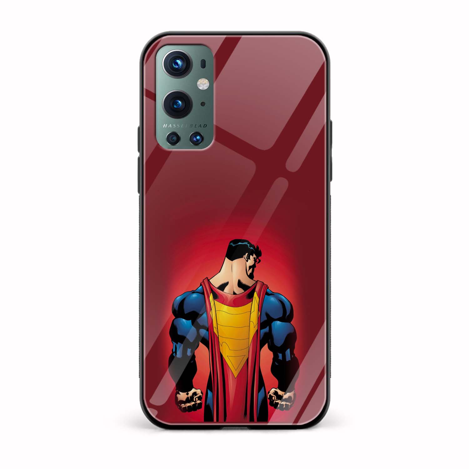 Superman Printed Glass Back Phone Case Superman Printed Glass Back Phone Case - Image 1