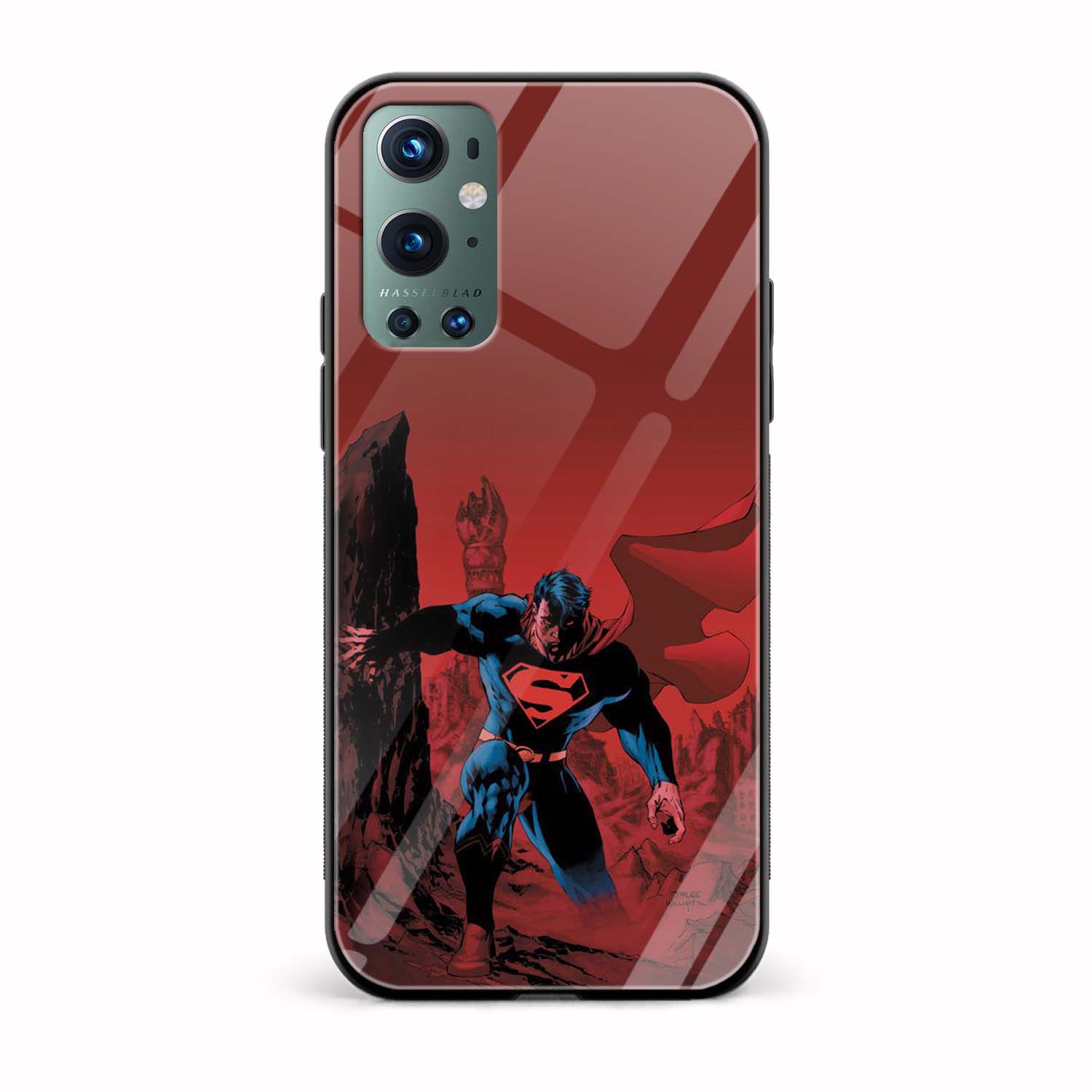Superman Printed Glass Back Phone Case Superman Printed Glass Back Phone Case - Image 1