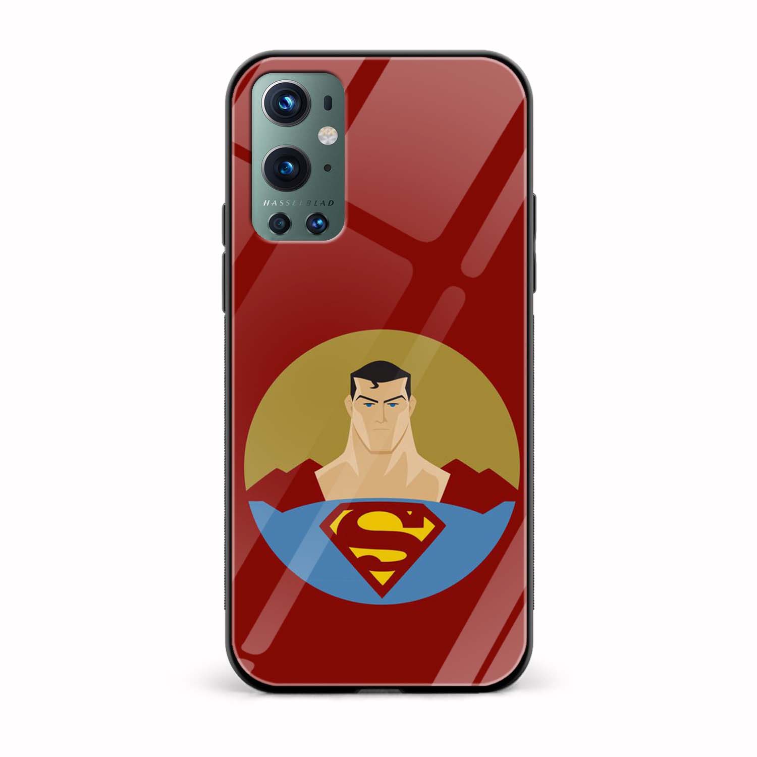 Superman Printed Glass Back Phone Case Superman Printed Glass Back Phone Case - Image 1
