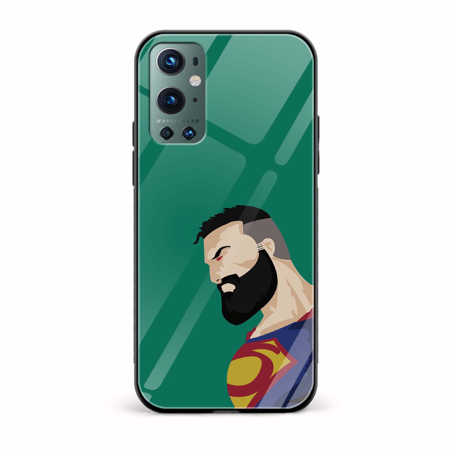 Superman Printed Glass Back Phone Case Superman Printed Glass Back Phone Case - Image 1