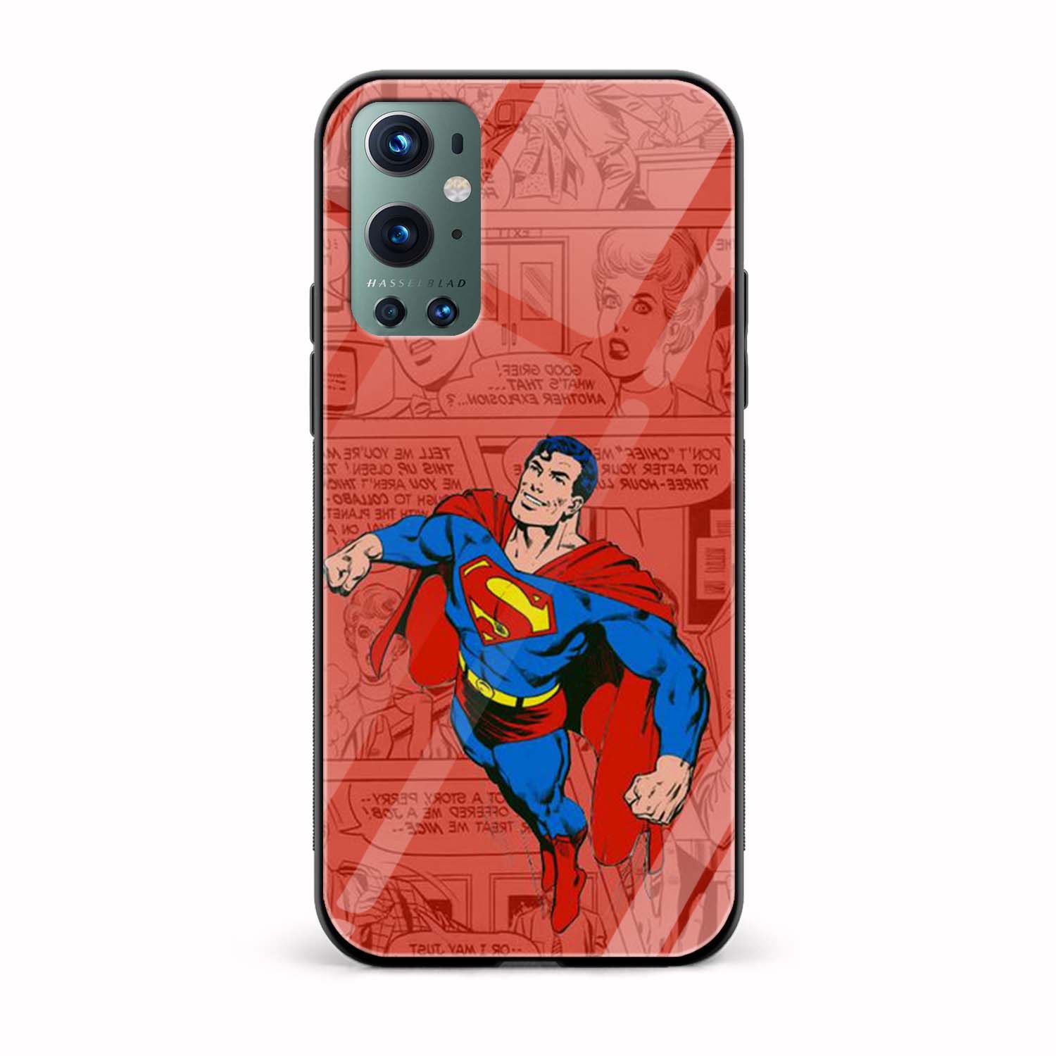 Superman Printed Glass Back Phone Case Superman Printed Glass Back Phone Case - Image 1