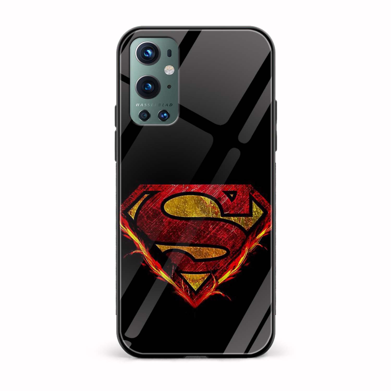 Superman Printed Glass Back Phone Case Superman Printed Glass Back Phone Case - Image 1