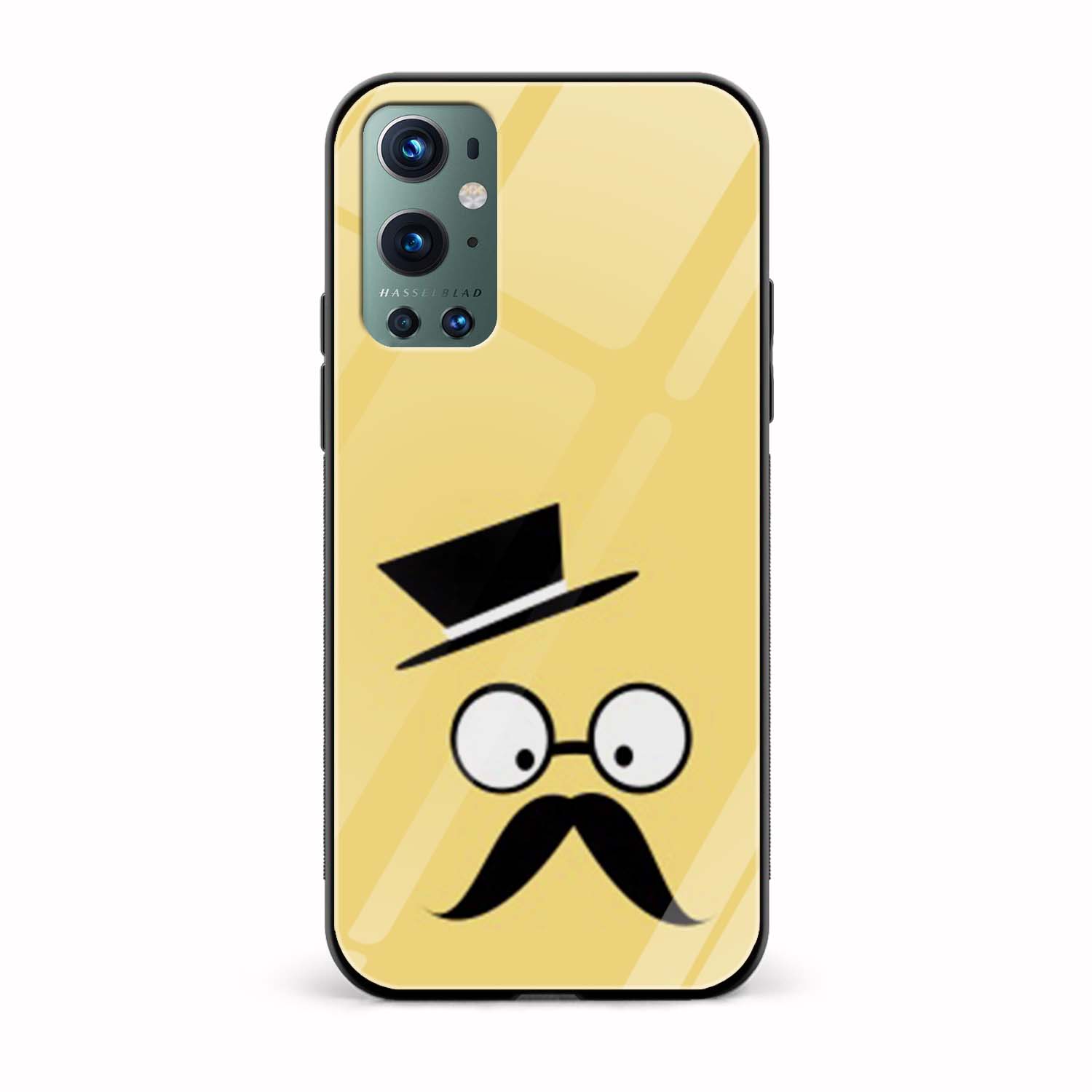 Moustache and Beard Printed Glass Back Phone Case Moustache and Beard Printed Glass Back Phone Case - Image 1