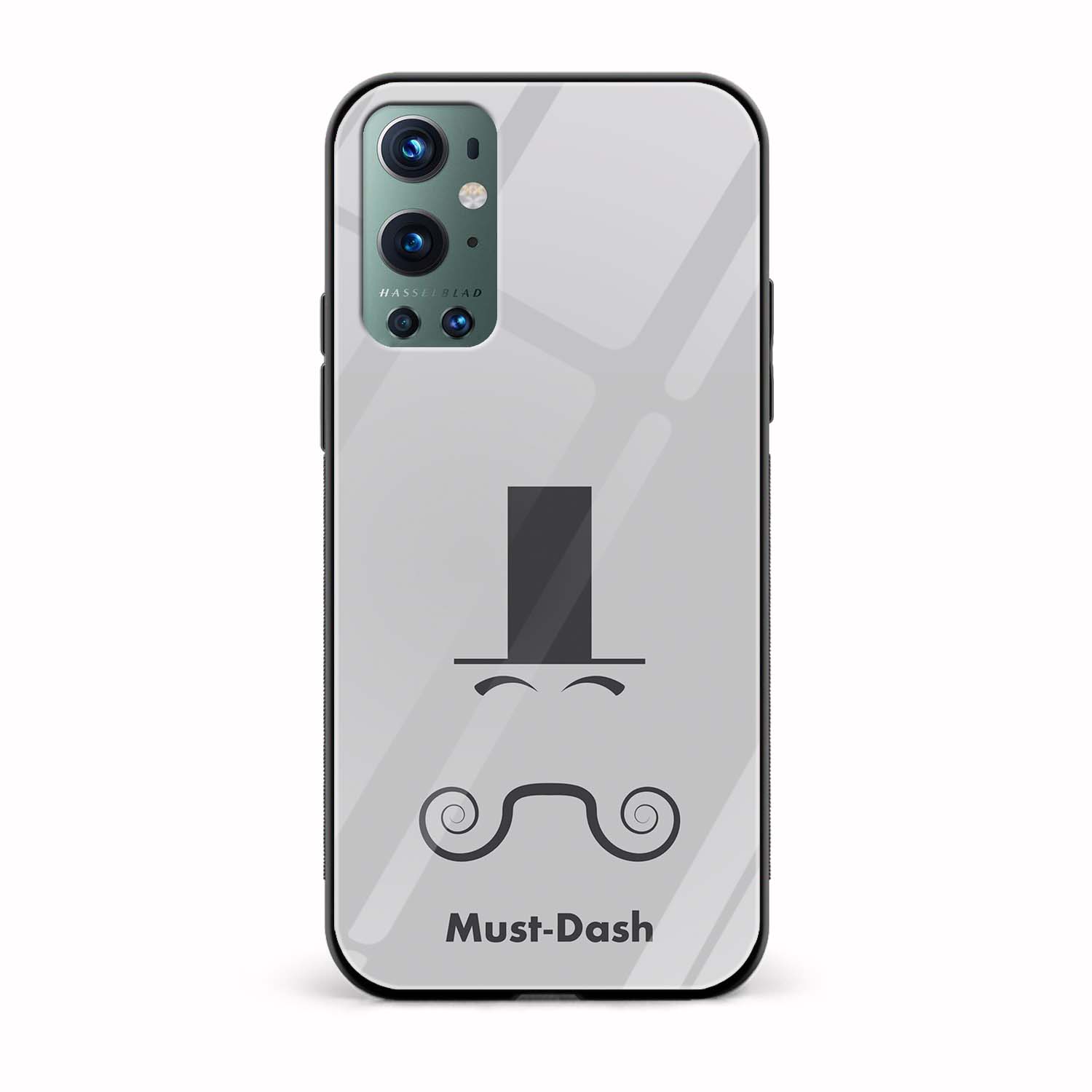 Moustache and Beard Printed Glass Back Phone Case Moustache and Beard Printed Glass Back Phone Case - Image 1