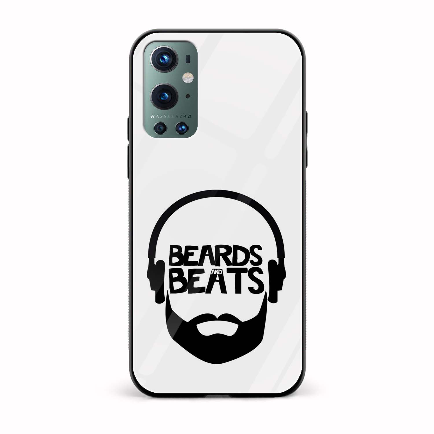 Moustache and Beard Printed Glass Back Phone Case Moustache and Beard Printed Glass Back Phone Case - Image 1